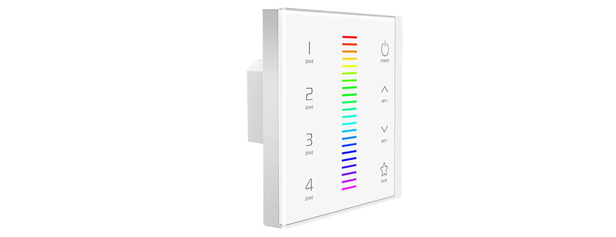 EX7  RF 2.4GHz + DMX 512 RGB Controller Touch Panel 4 Zone